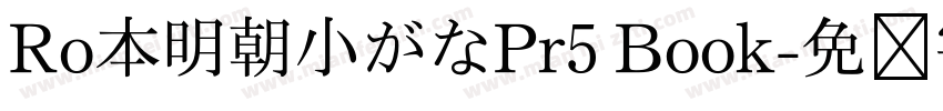 Ro本明朝小がなPr5 Book字体转换